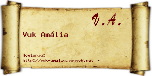 Vuk Amália névjegykártya